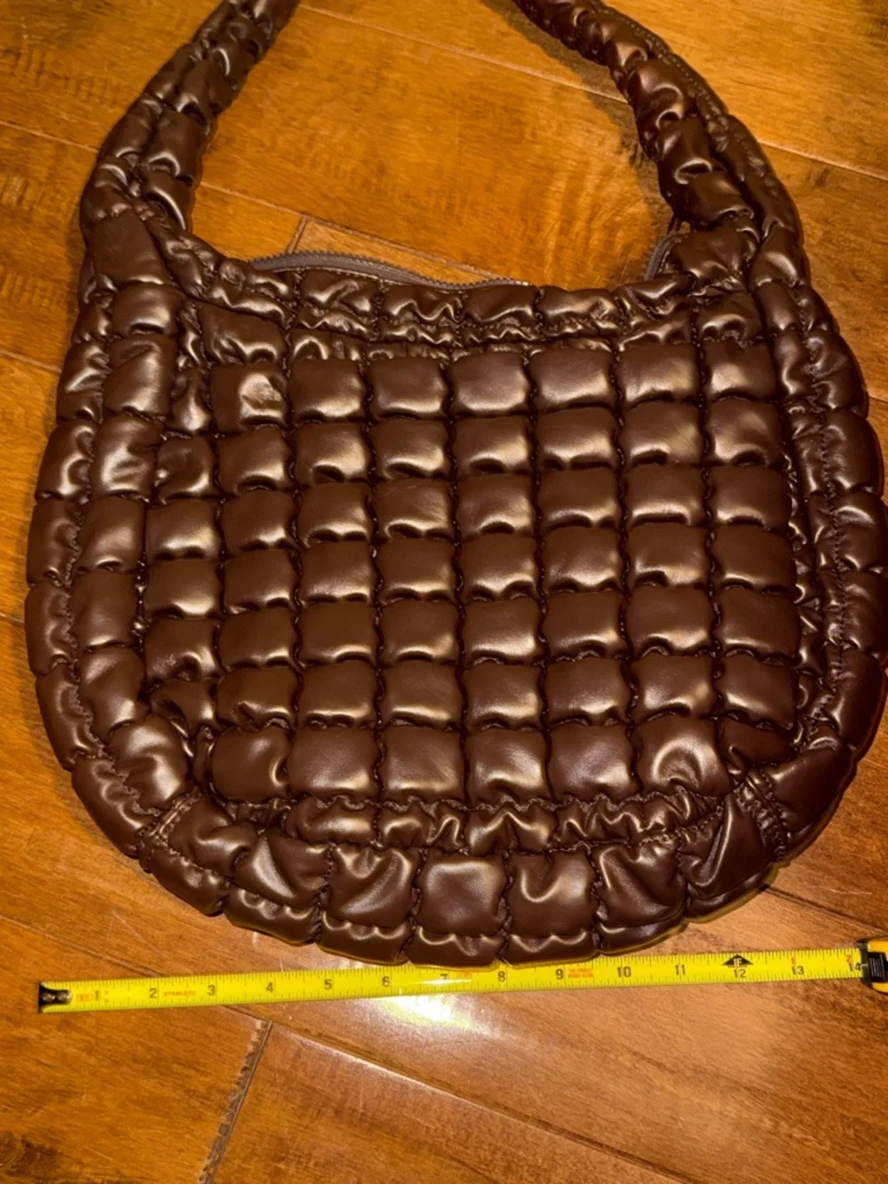 Urban Expressions Brown Quilted Hobo Bag FALL PURSE EUC